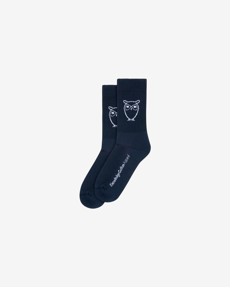 KnowledgeCotton Apparel - UNI 1-pack tennis sock Socks 1001 Total Eclipse