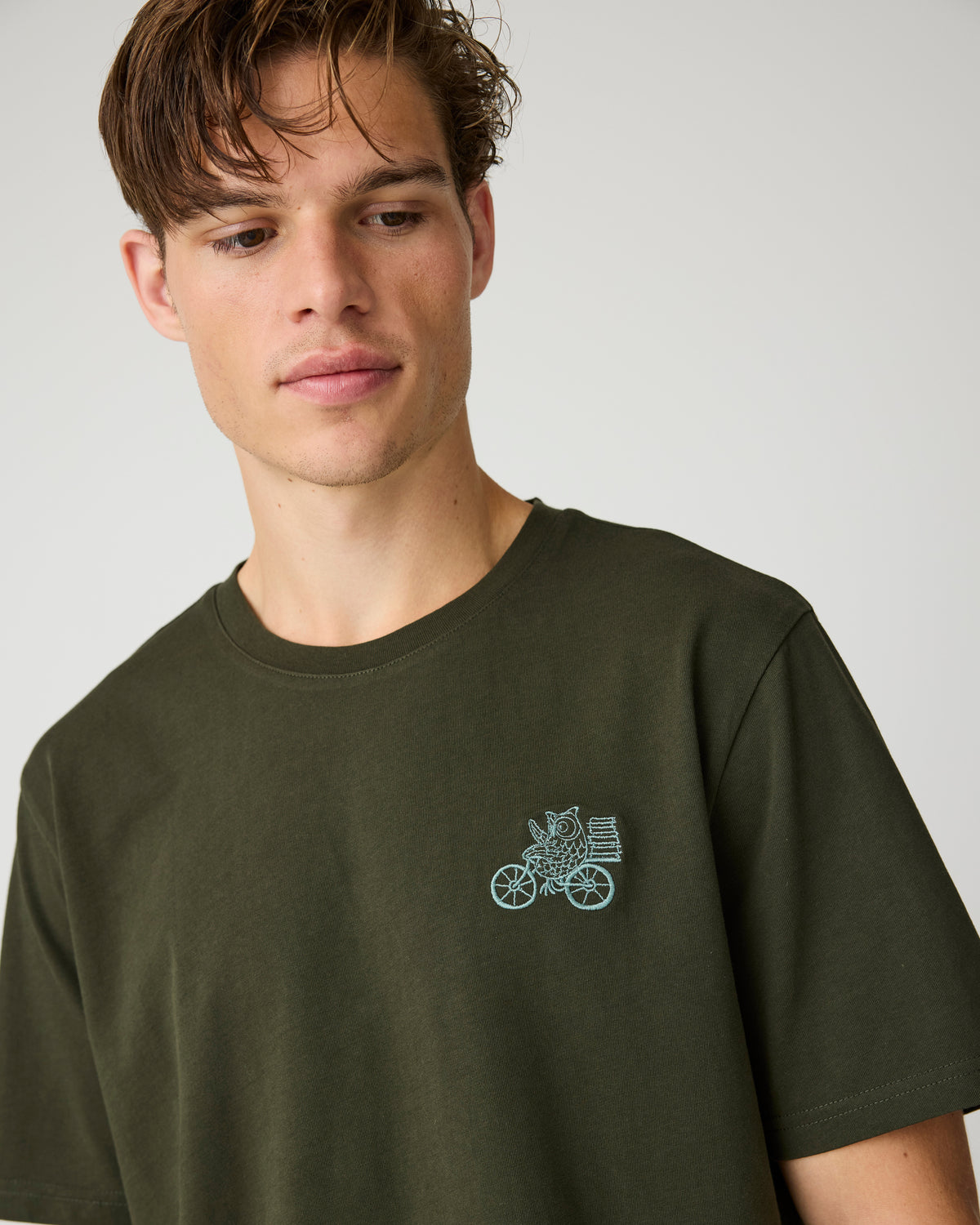 Chest embroidery t-shirt - Forest Night