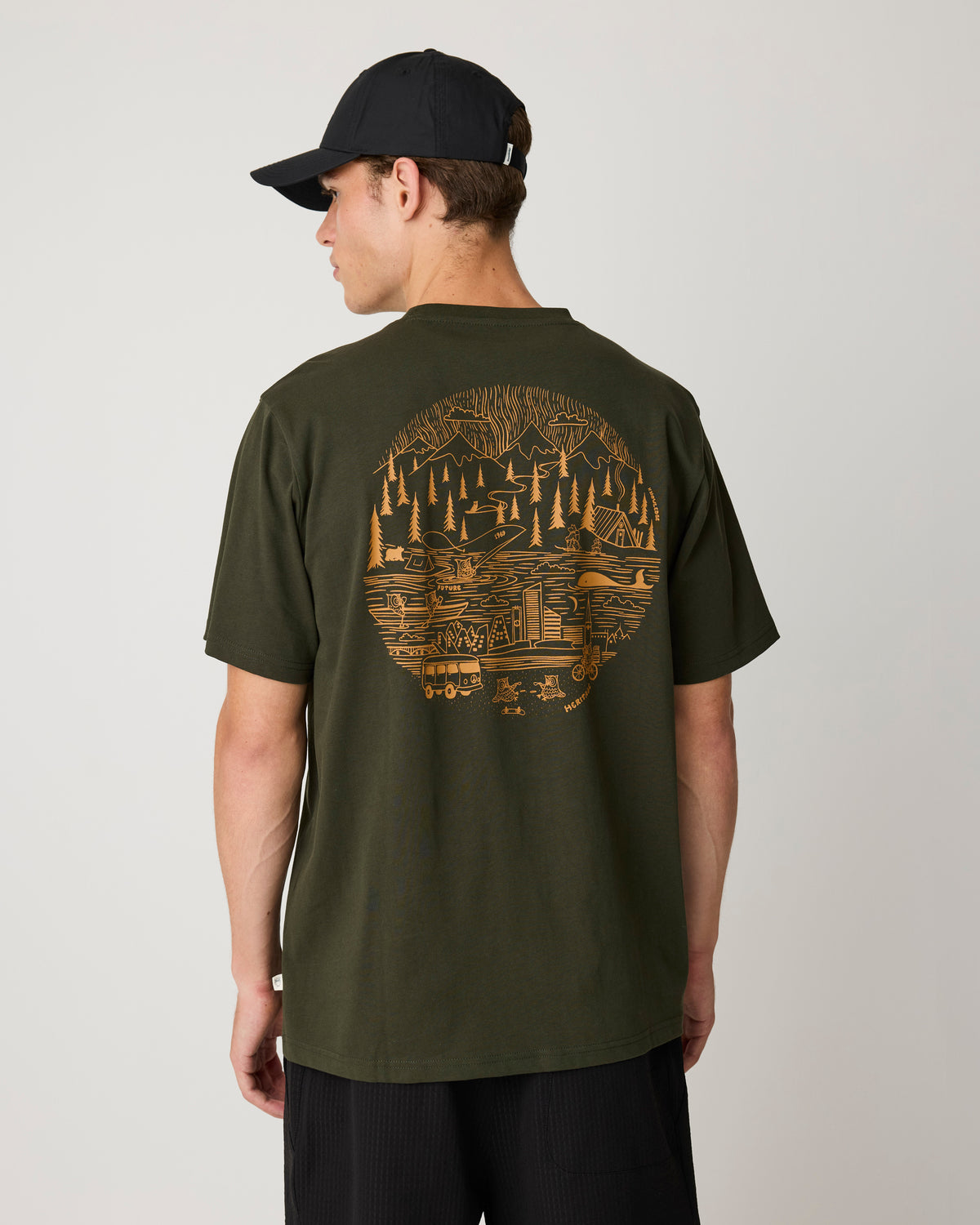 Back print t-shirt - Forest Night