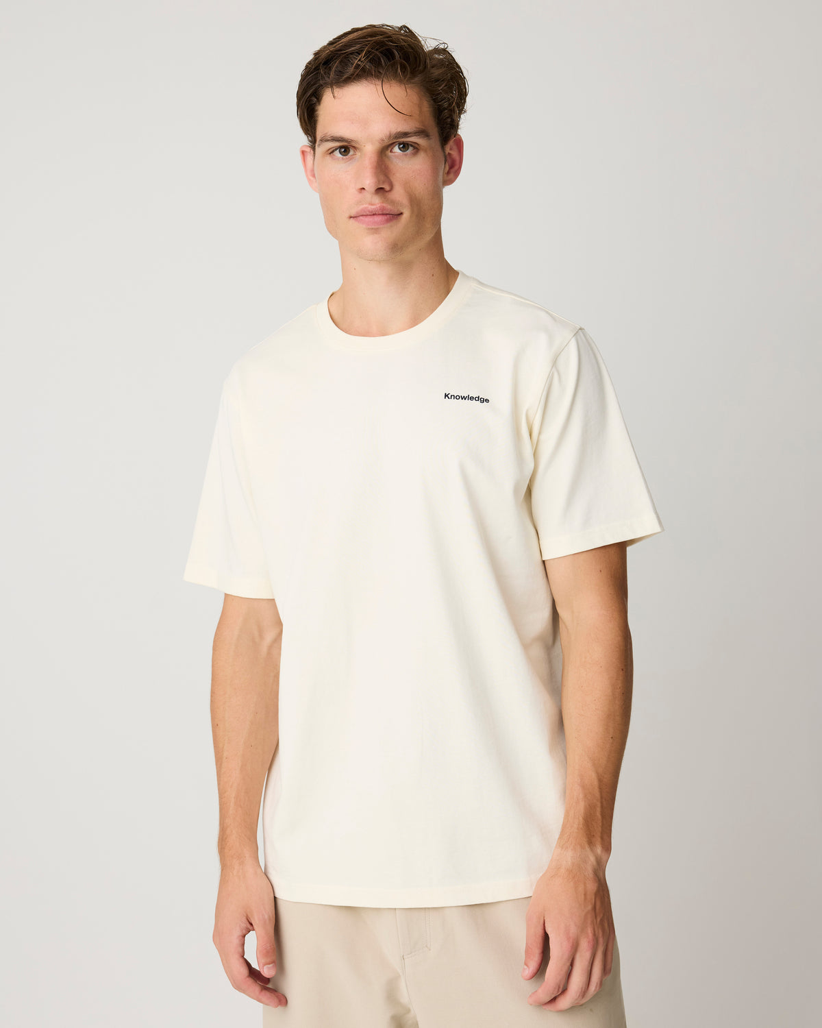 Back print t-shirt - Egret