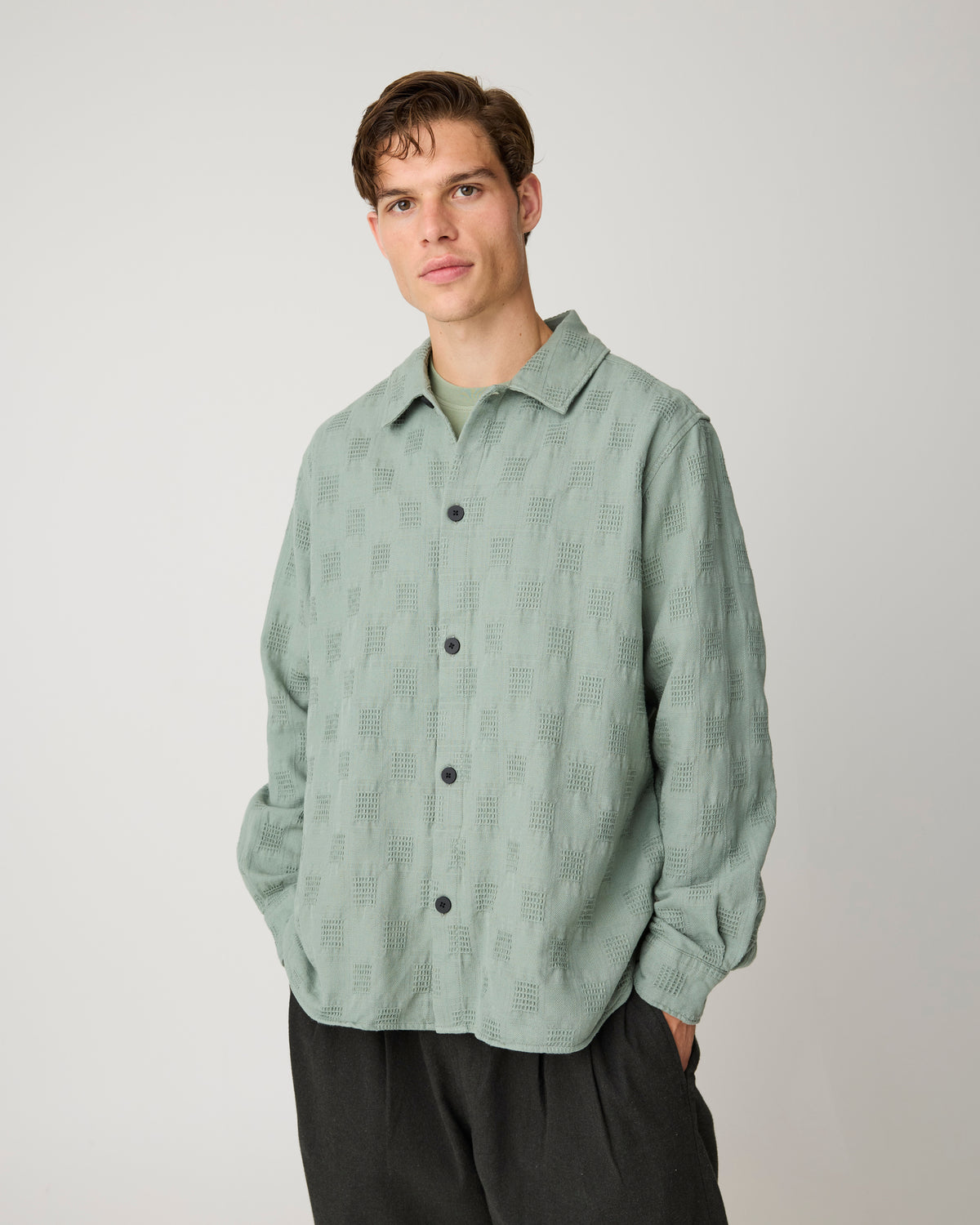 Loose structure overshirt - Lily Pad
