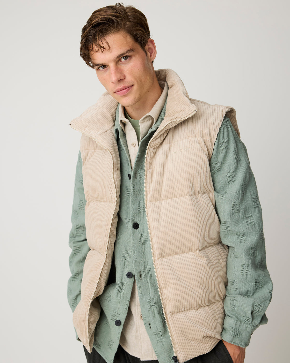 Loose structure overshirt - Lily Pad