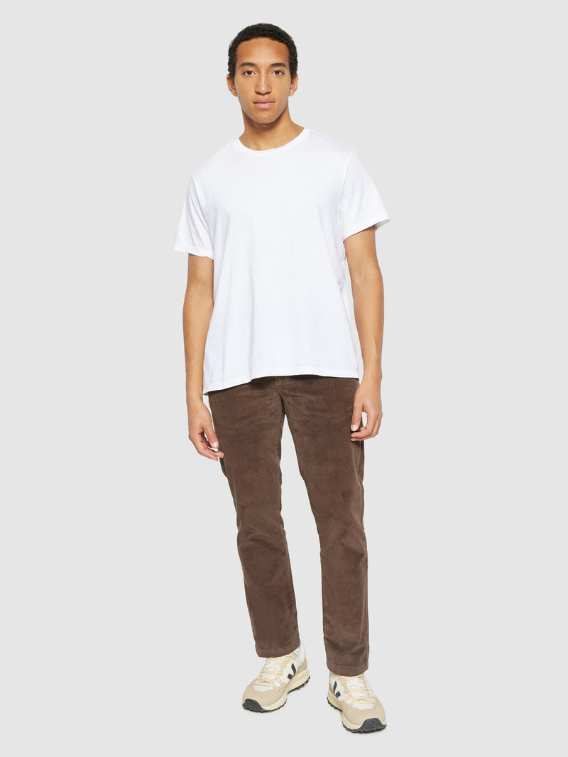 KnowledgeCotton Apparel - MEN Organic Cotton Chuck Corduroy Pants GOTS Pants 1243 Demitasse (brown)