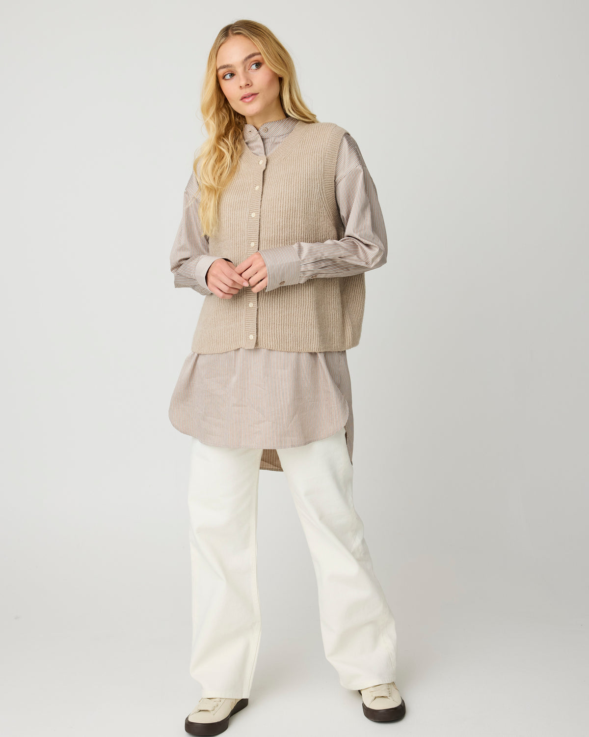 Gale regular twill pants - Egret