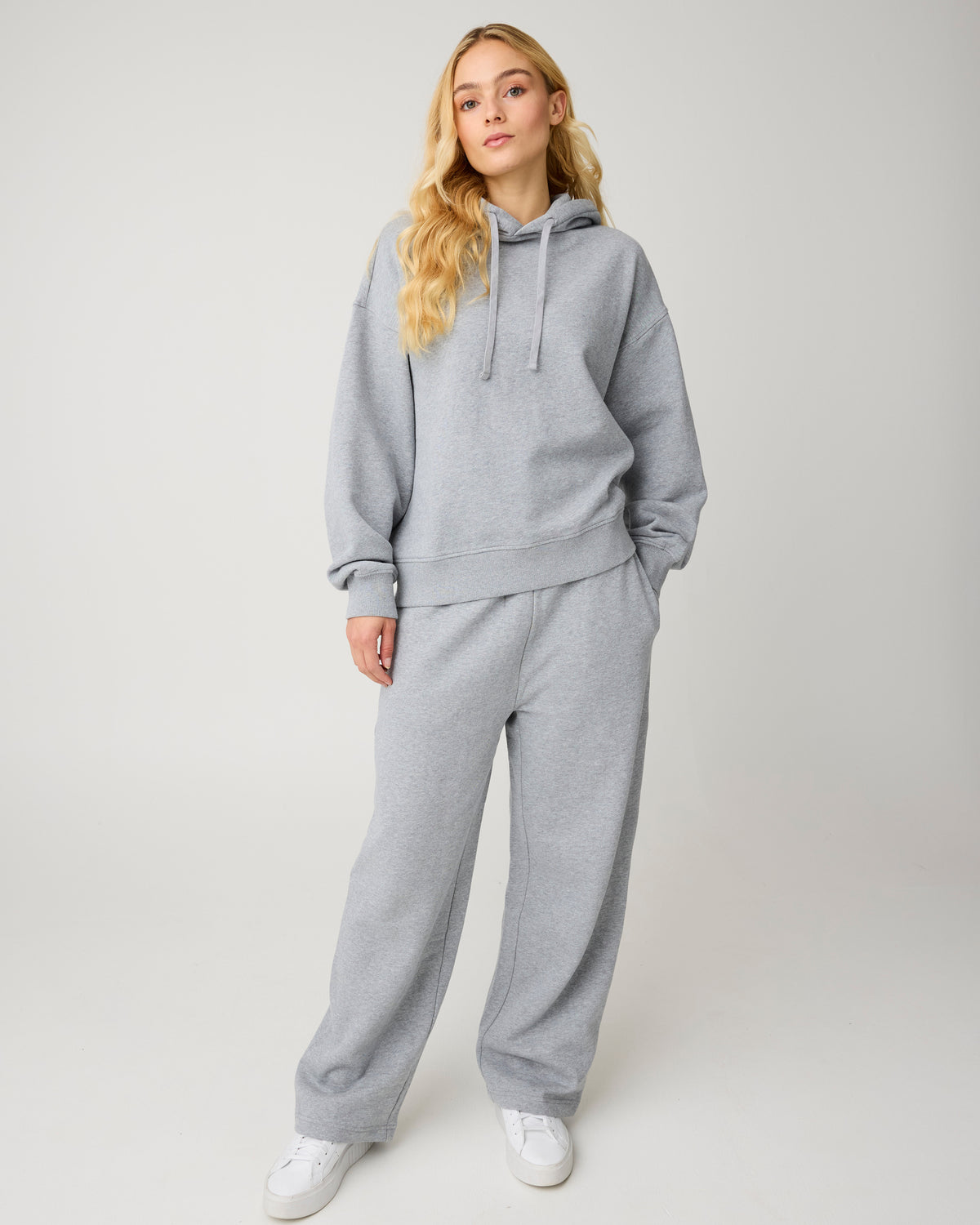 Relaxed sweat pants - Grey Melange