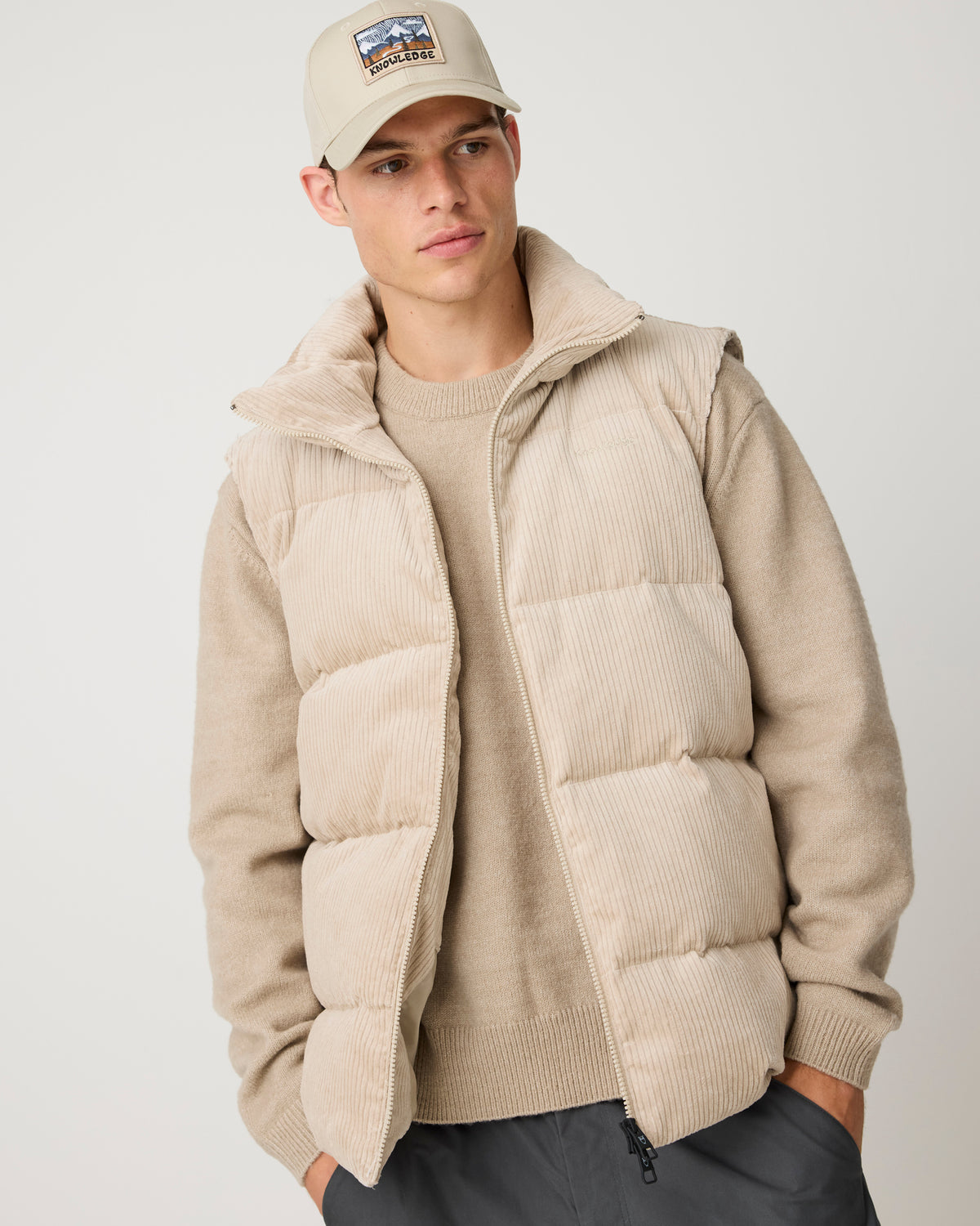 Vent canvas 200 badge cap - Light feather gray