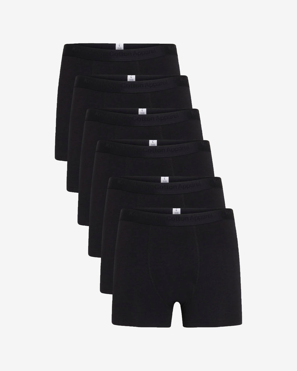 KnowledgeCotton Apparel - MEN 6 pack underwear Underwears 1300 Black Jet