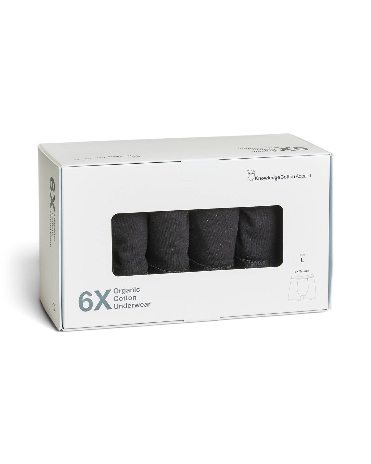 KnowledgeCotton Apparel - MEN 6 pack underwear Underwears 1300 Black Jet
