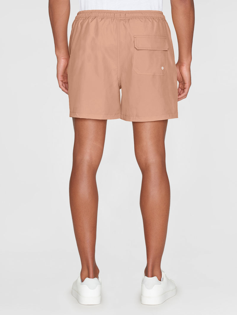 KnowledgeCotton Apparel - MEN BAY stretch swimshorts Swimshorts 1437 Chocolate Malt