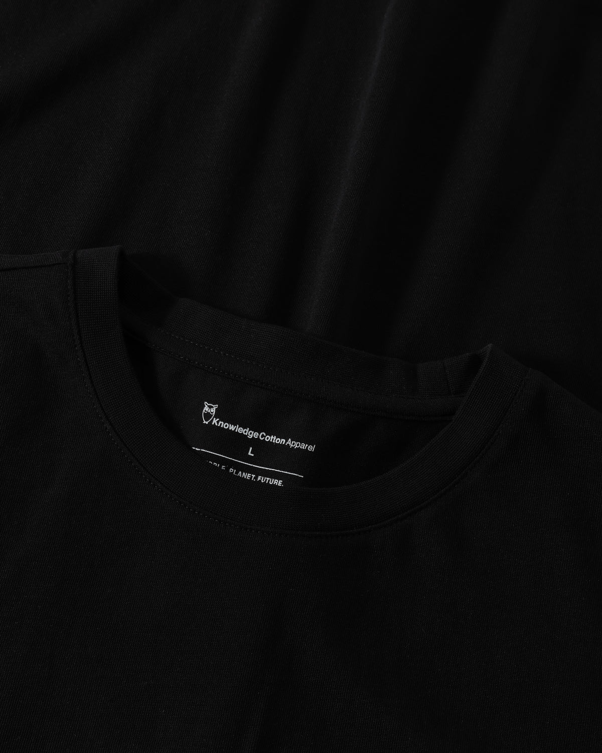 KnowledgeCotton Apparel - MEN Back print t-shirt T-shirts 1300 Black Jet