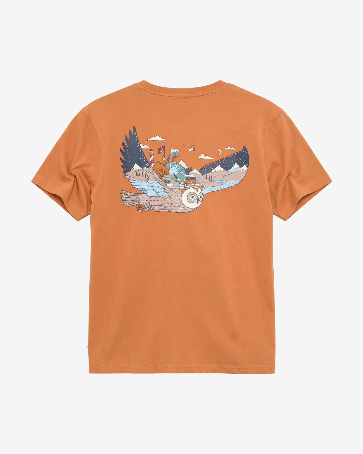 KnowledgeCotton Apparel - MEN Back print t-shirt T-shirts 1499 Lion