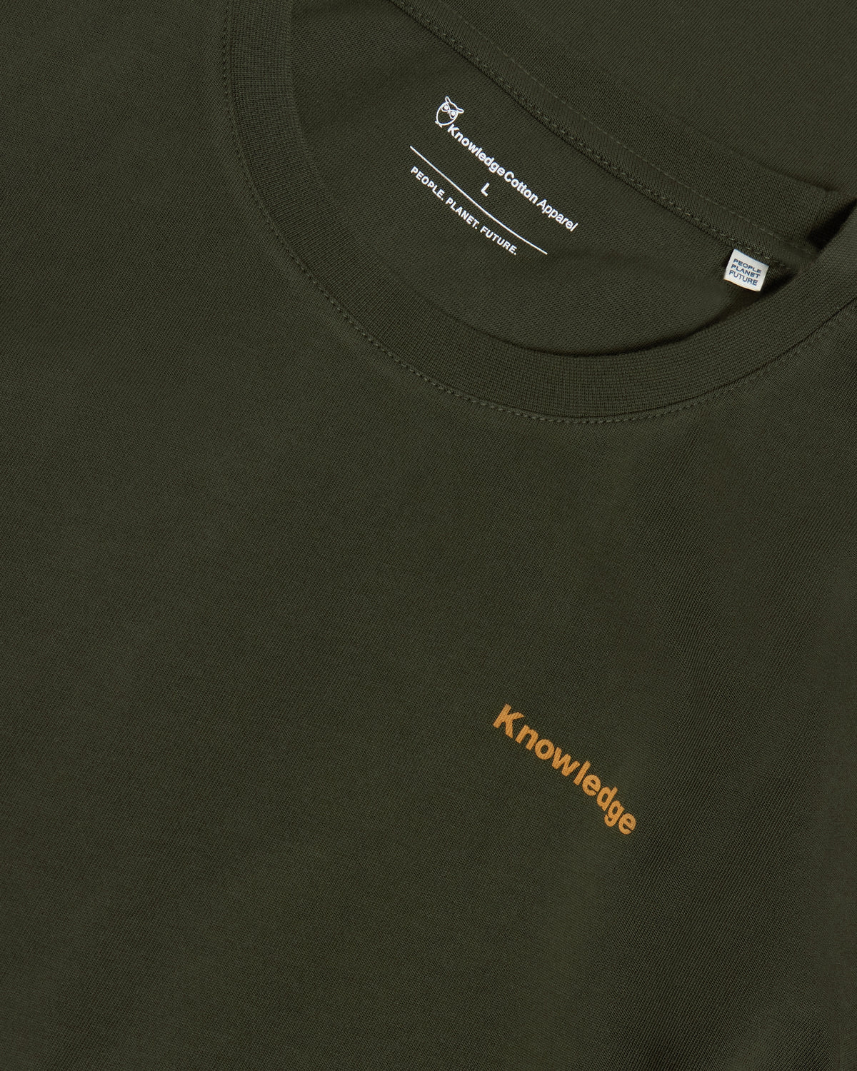 KnowledgeCotton Apparel - MEN Back print t-shirt T-shirts 1090 Forest Night