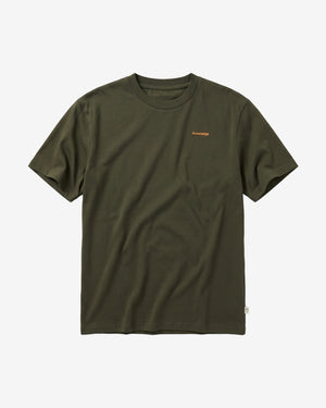 KnowledgeCotton Apparel - MEN Back print t-shirt T-shirts 1090 Forest Night