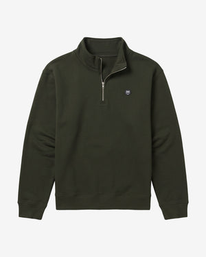 KnowledgeCotton Apparel - MEN Badge halfzip Sweats 1090 Forest Night
