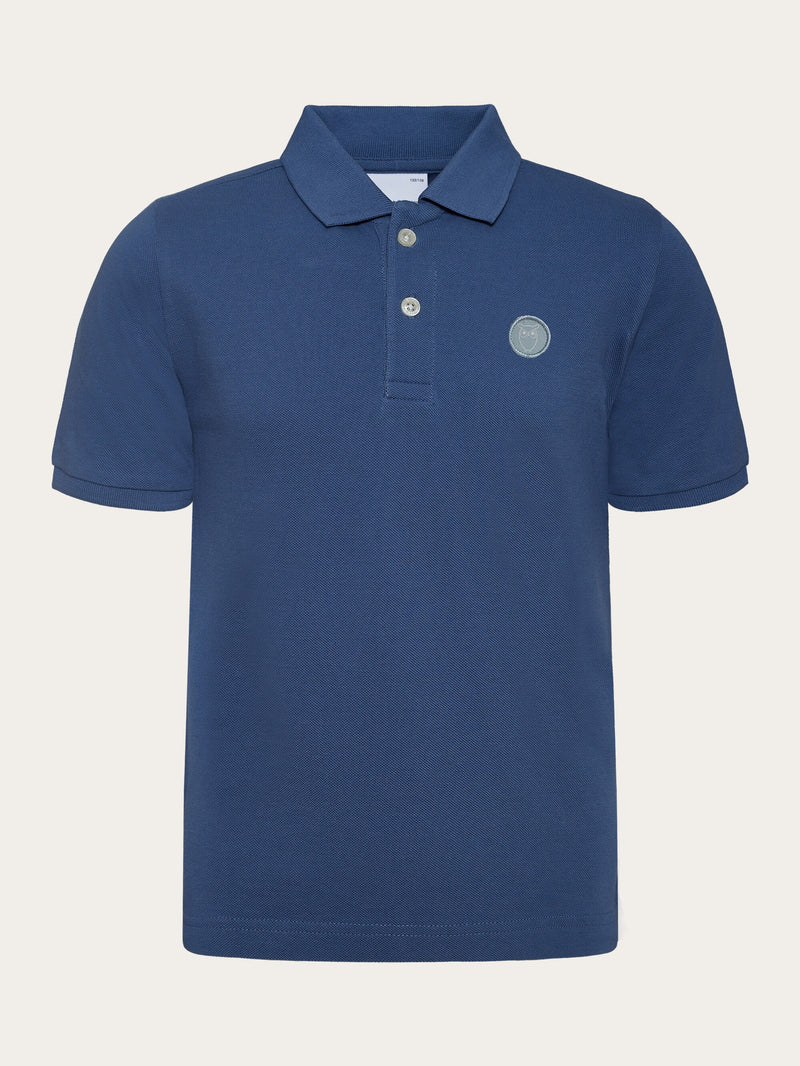 KnowledgeCotton Apparel - YOUNG Basic badge polo - GOTS/Vegan Polos 1432 Moonlight Blue