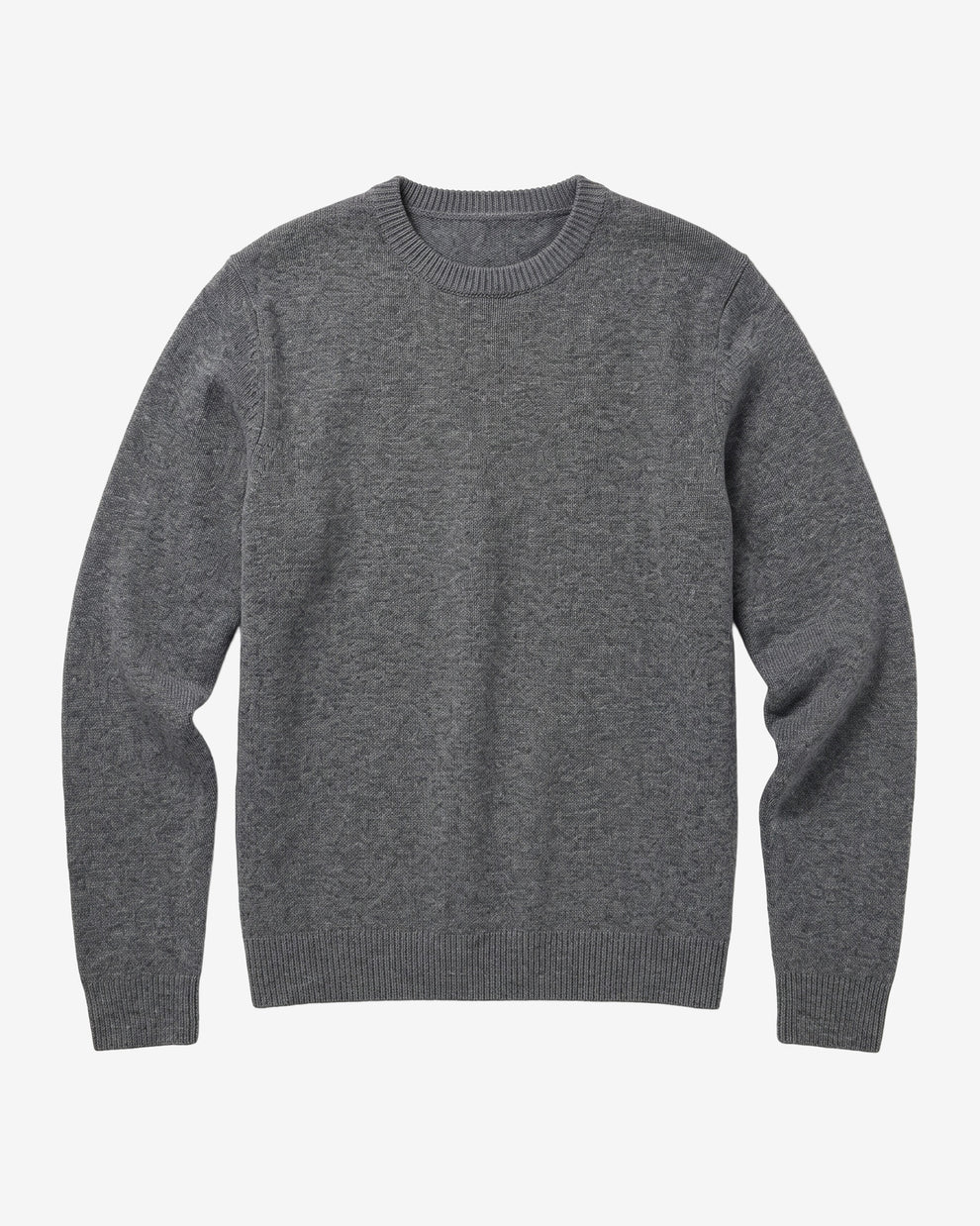 KnowledgeCotton Apparel - MEN Basic o-neck knit Knits 1073 Dark Grey Melange