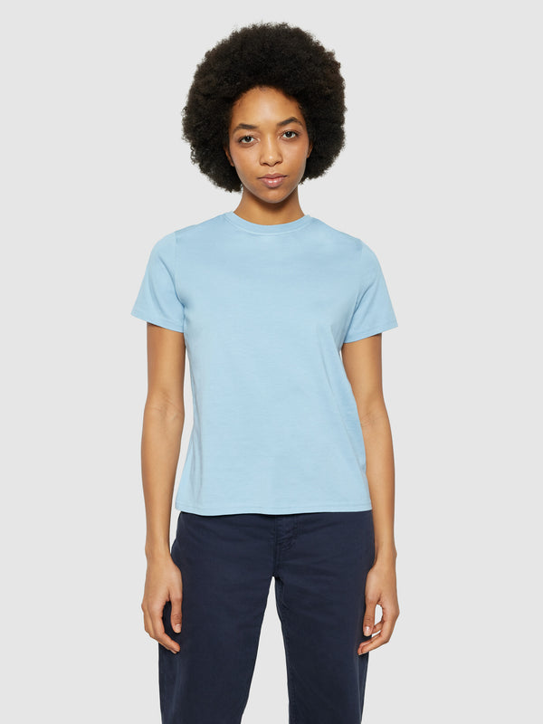 KnowledgeCotton Apparel - WMN Basic pima cotton t-shirt - GOTS/Vegan T-shirts 1463 Glacier Lake