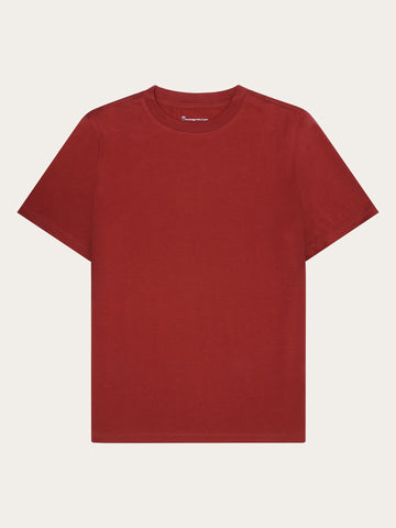 KnowledgeCotton Apparel - WMN Pima t-shirt T-shirts 1478 Fired Brick