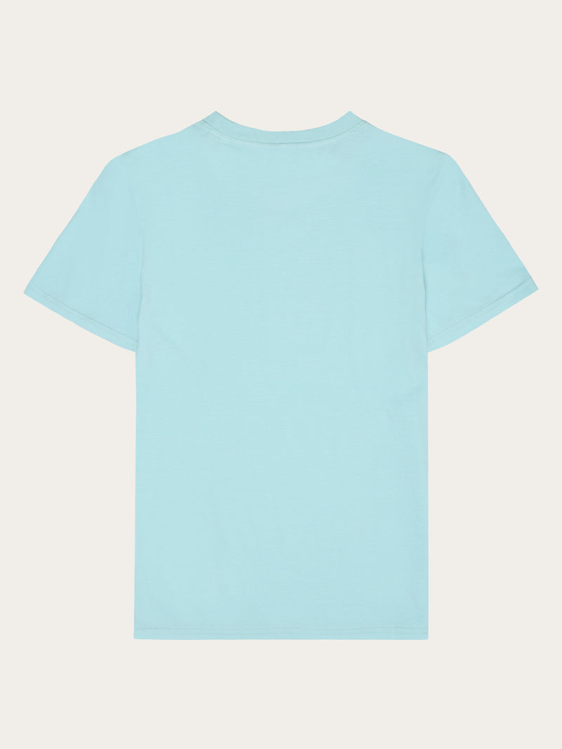 KnowledgeCotton Apparel - WMN Basic pima cotton t-shirt - GOTS/Vegan T-shirts 1480 Aqua-Esque