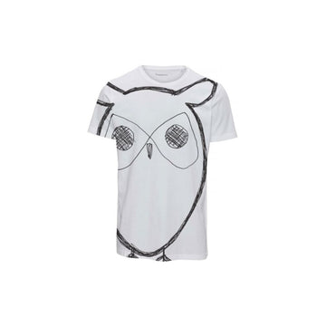 KnowledgeCotton Apparel - MEN Big owl print tee - GOTS/Vegan T-shirts