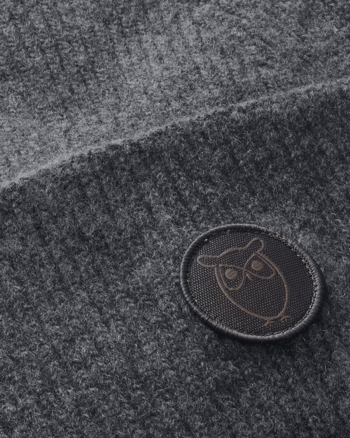 KnowledgeCotton Apparel - UNI Big rib beanie Hats 1073 Dark Grey Melange
