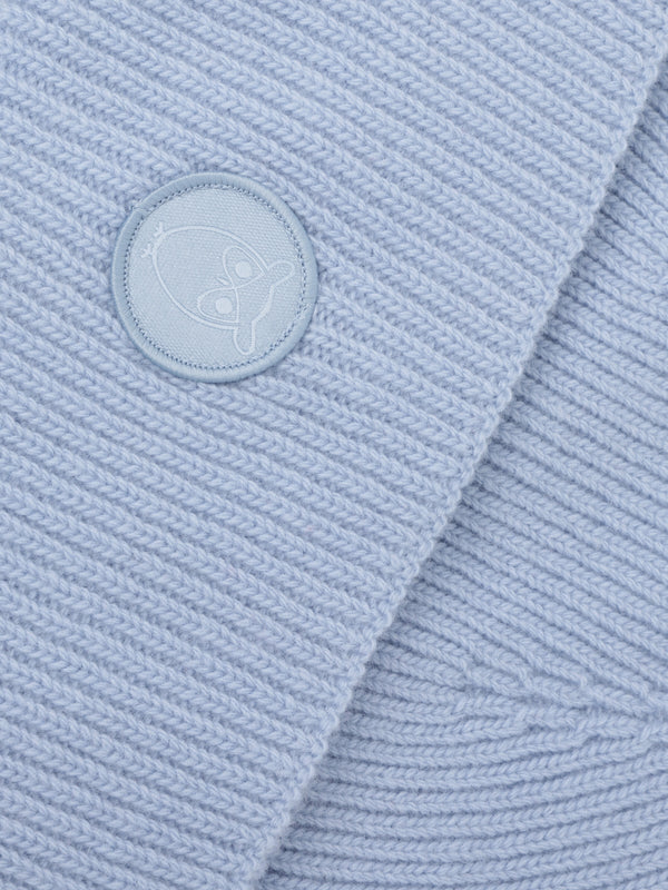 KnowledgeCotton Apparel - UNI Big rib beanie Hats 1322 Asley Blue