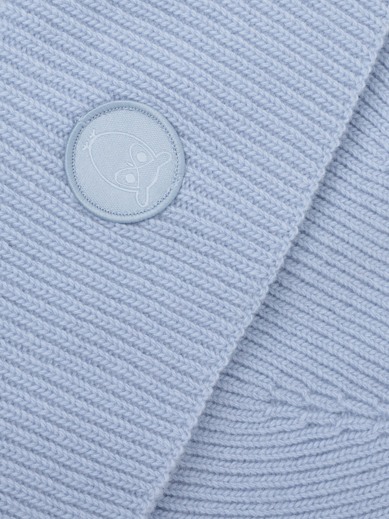 KnowledgeCotton Apparel - UNI Big rib beanie Hats 1322 Asley Blue