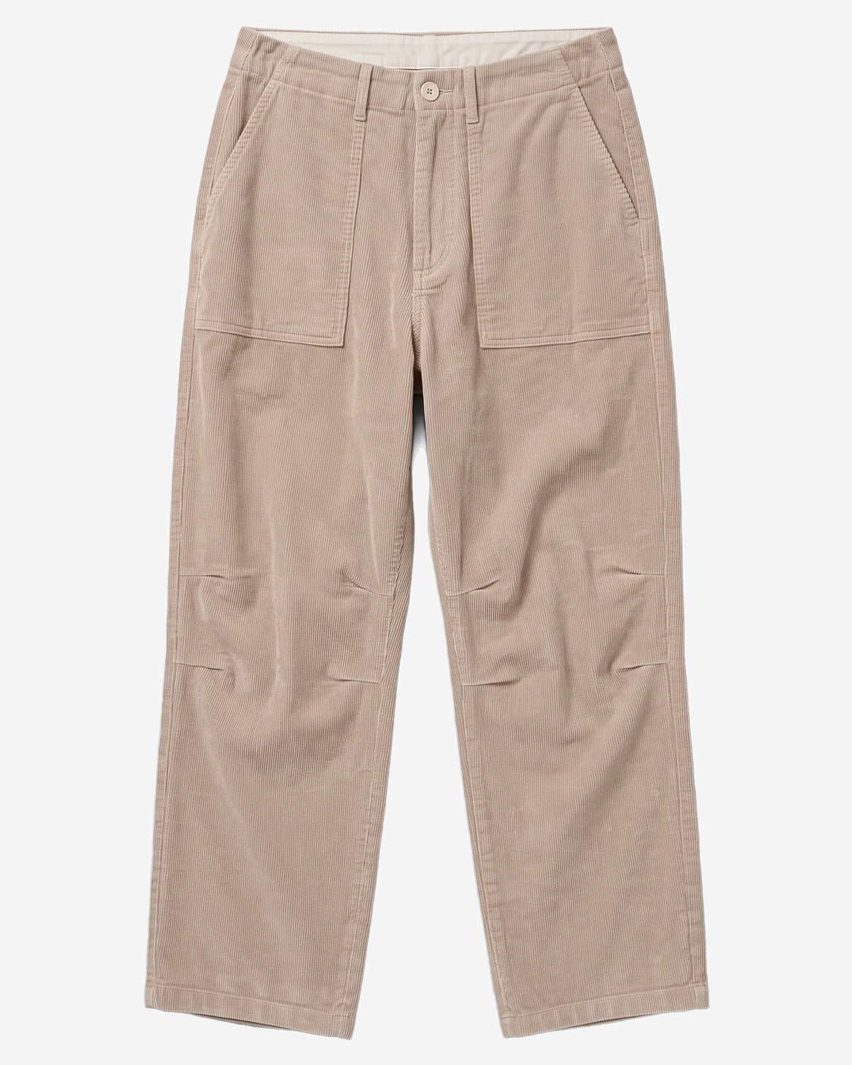 KnowledgeCotton Apparel - WMN Bloom barrel corduroy pants Pants 1228 Light feather gray