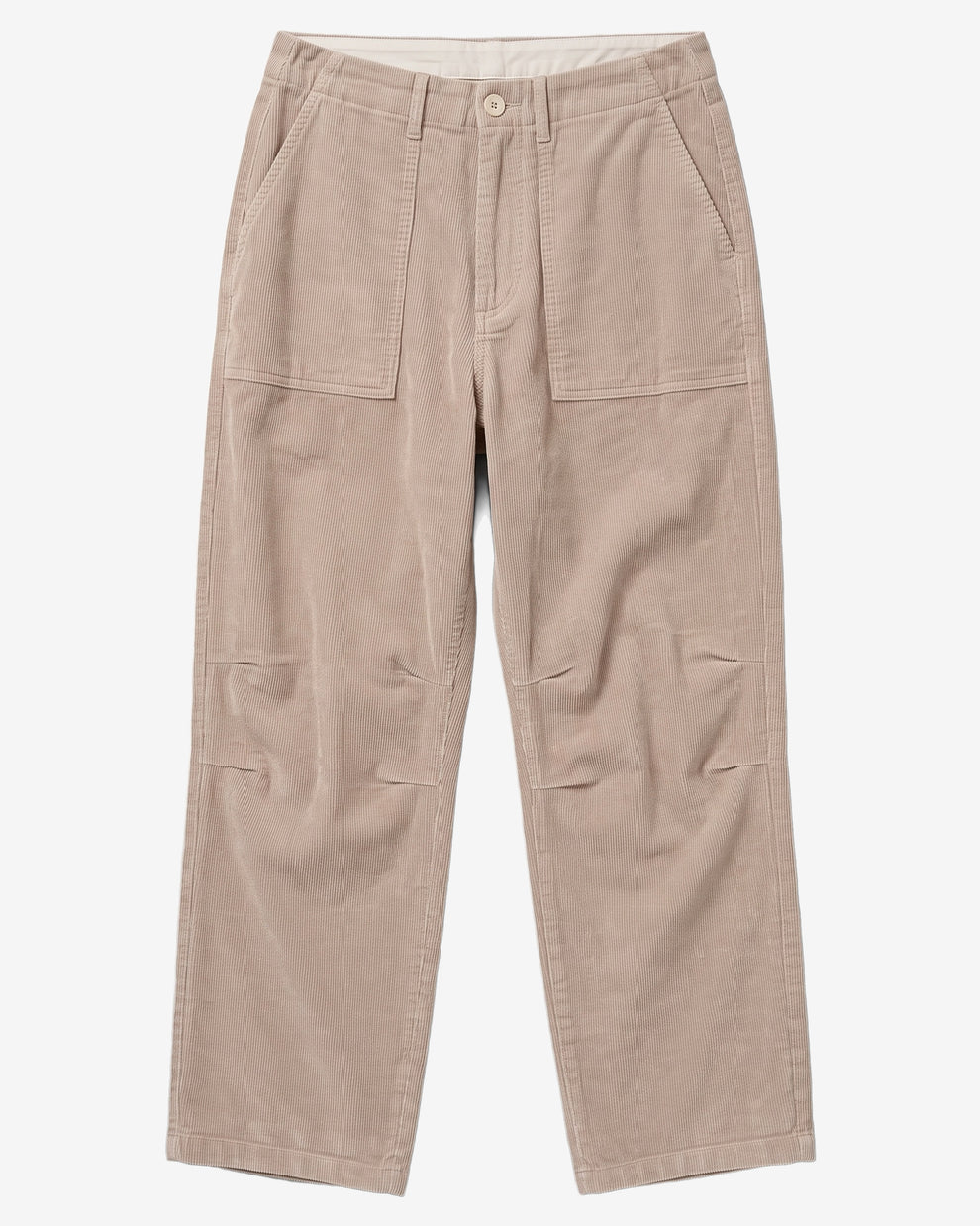 KnowledgeCotton Apparel - WMN Bloom barrel corduroy pants Pants 1228 Light feather gray
