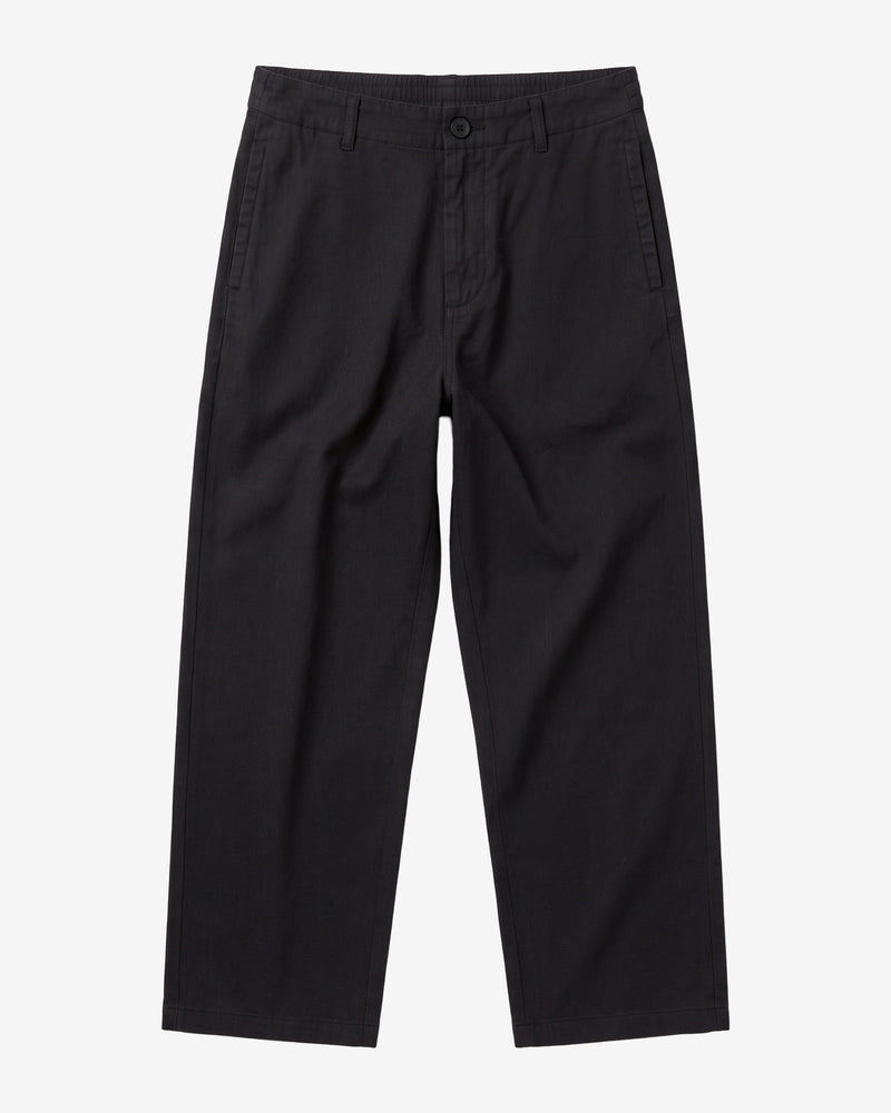 KnowledgeCotton Apparel - WMN Bloom barrel flannel pants Pants 1412 Night Sky