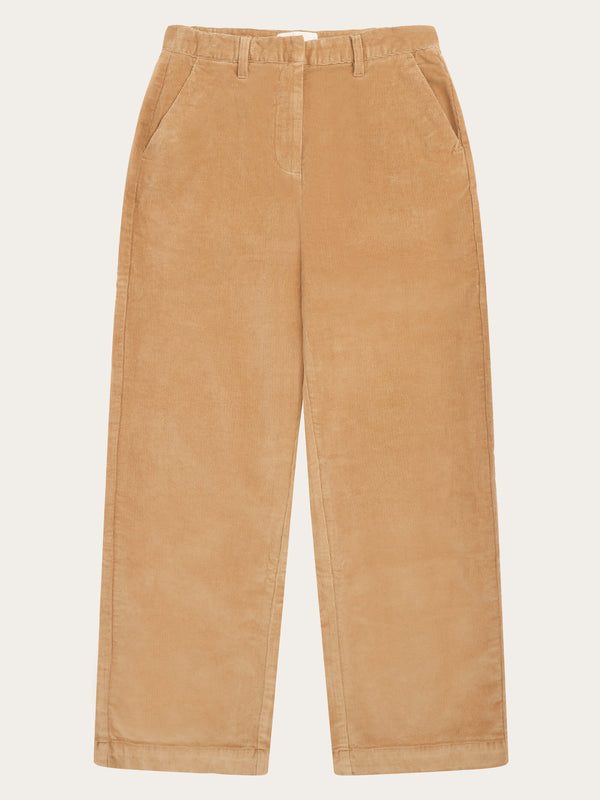 KnowledgeCotton Apparel - WMN Bora wide corduroy pant Pants 1484 Apple Cinnamon