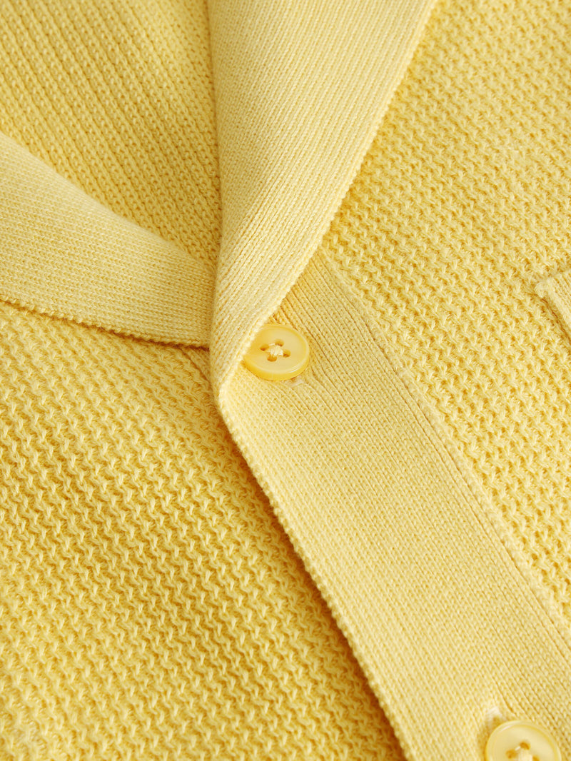 KnowledgeCotton Apparel - MEN Boxy short sleeve structured knitted shirt - Regenerative Organic Certified™ - GOTS/Vegan Knits 1482 Yarrow