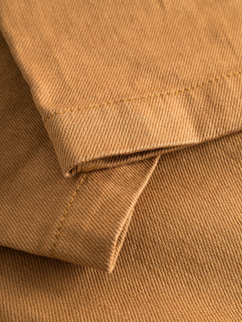 KnowledgeCotton Apparel - WMN CHLOE barrel high-rise twill 5-pocket pants Pants 1366 Brown Sugar