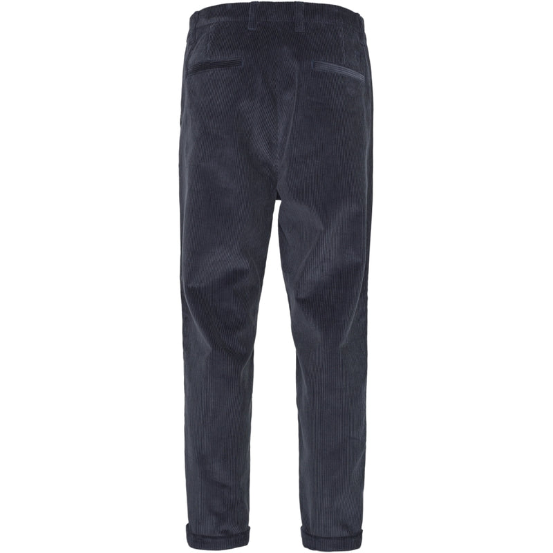 KnowledgeCotton Apparel - MEN CHUCK regular 8-wales corduroy chino pants Pants 1001 Total Eclipse