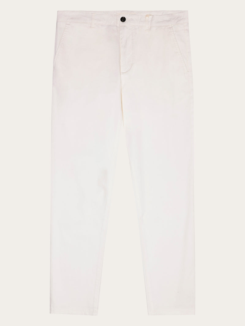 KnowledgeCotton Apparel - MEN CHUCK regular canvas pants - GOTS/Vegan Pants 1387 Egret