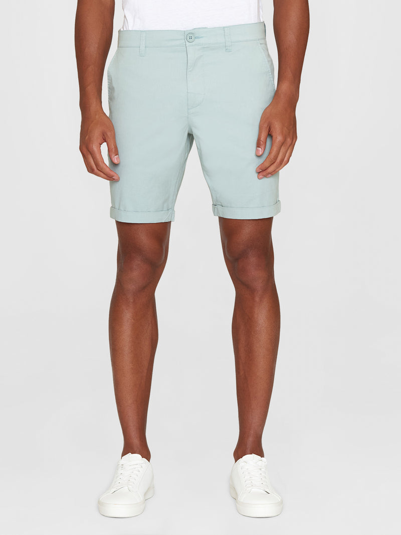 KnowledgeCotton Apparel - MEN CHUCK regular chino poplin shorts Shorts 1436 Gray Mist