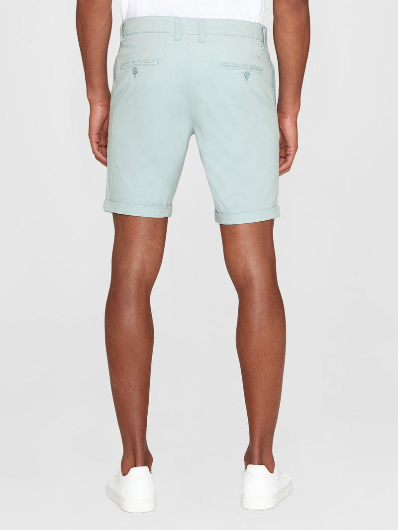 KnowledgeCotton Apparel - MEN CHUCK regular chino poplin shorts Shorts 1436 Gray Mist