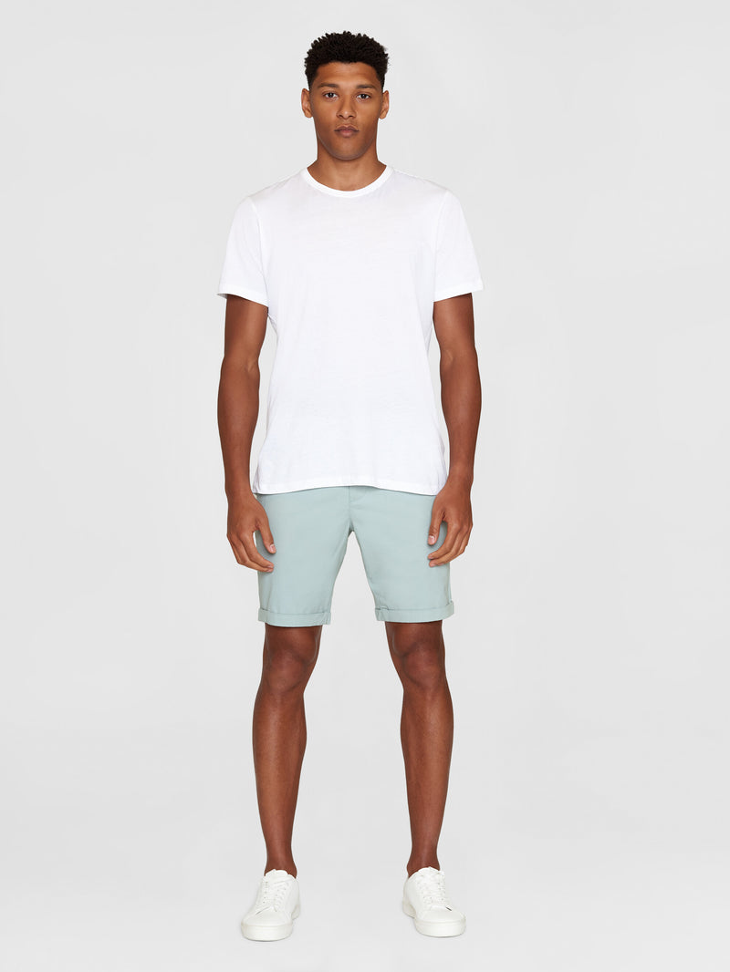 KnowledgeCotton Apparel - MEN CHUCK regular chino poplin shorts Shorts 1436 Gray Mist