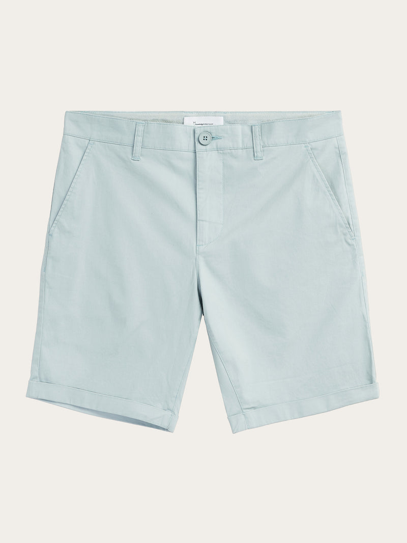 KnowledgeCotton Apparel - MEN CHUCK regular chino poplin shorts Shorts 1436 Gray Mist