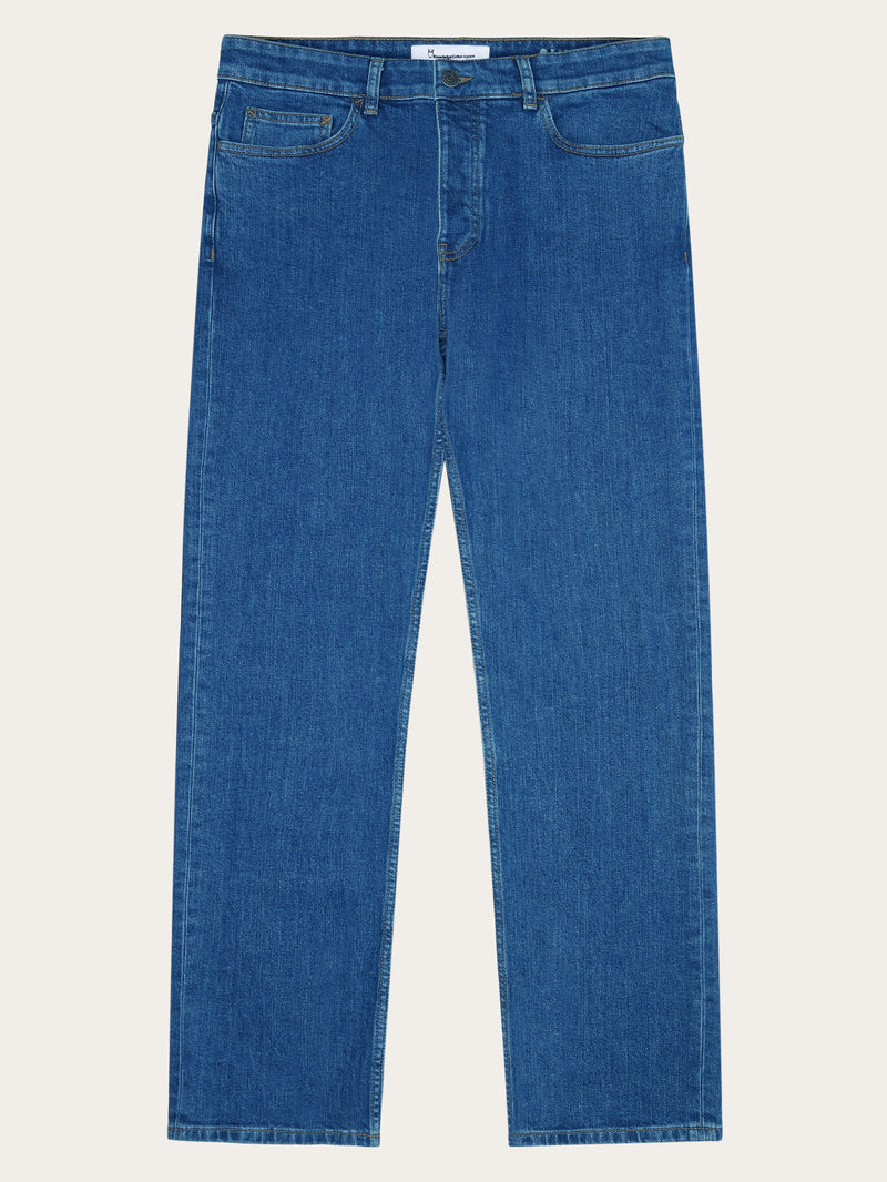 KnowledgeCotton Apparel - MEN CHUCK regular denim jeans mid blue - GOTS/Vegan Denim jeans 3043 Medium Blue