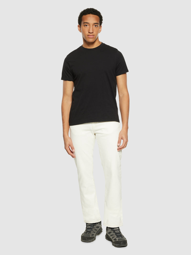 KnowledgeCotton Apparel - MEN CHUCK regular garment dyed 5-pocket pant - GOTS/Vegan Denim jeans 1387 Egret