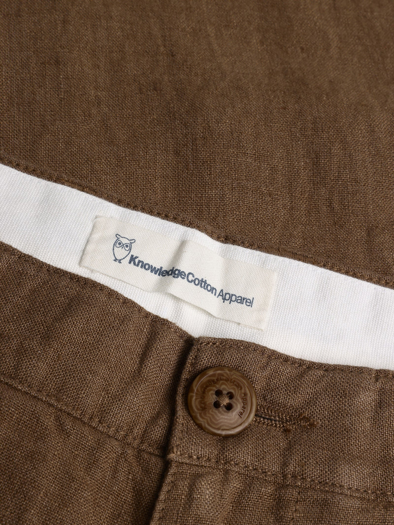 KnowledgeCotton Apparel - MEN CHUCK regular linen pants - GOTS/Vegan Pants 1019 Tuffet