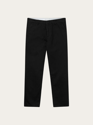 KnowledgeCotton Apparel - MEN CHUCK regular twill chino pants Pants 1300 Black Jet