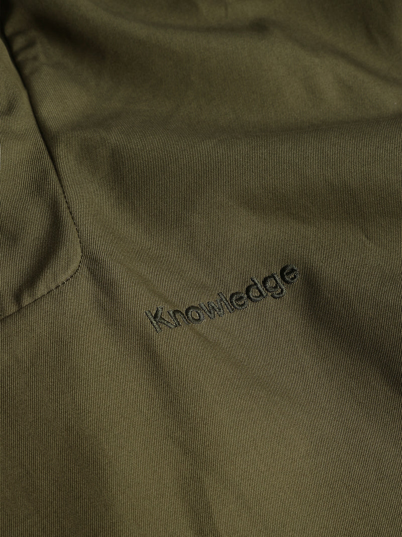 KnowledgeCotton Apparel - UNI Canvas anorak Jackets 1068 Burned Olive
