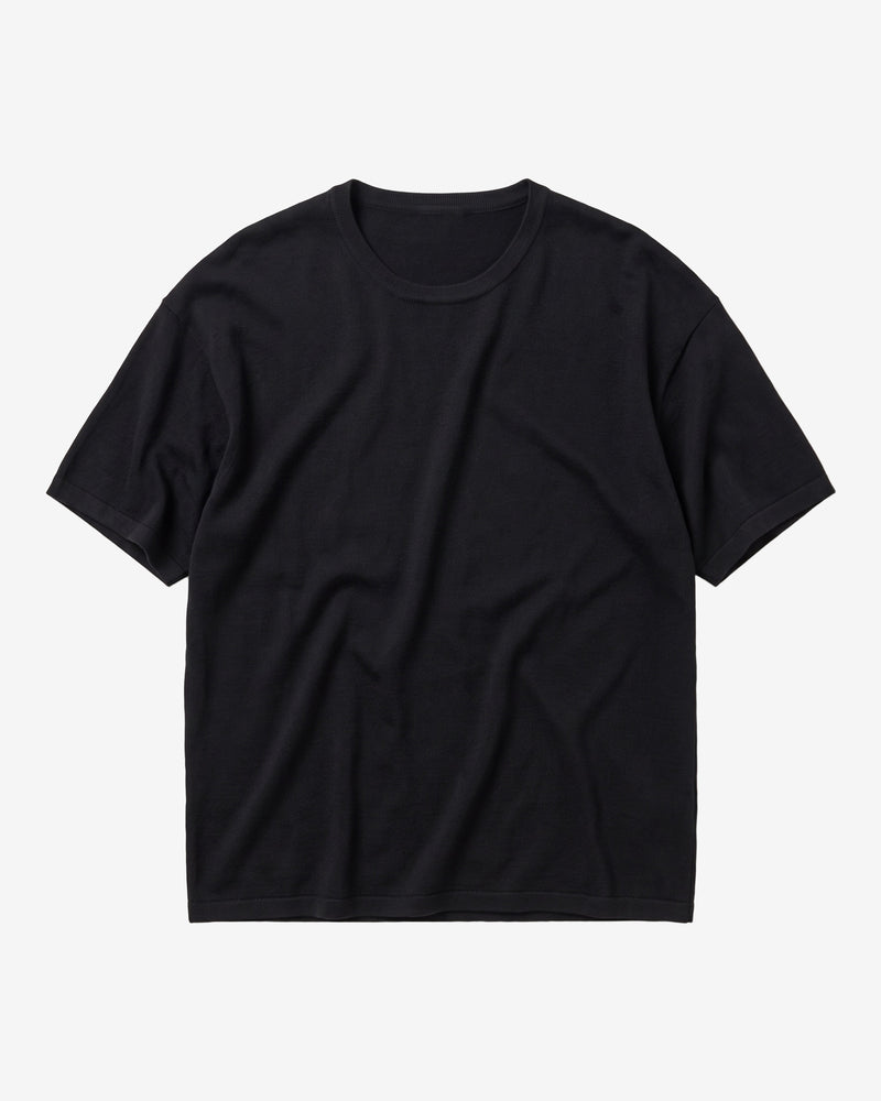 KnowledgeCotton Apparel - WMN Cashmere knit t-shirt Knits 1300 Black Jet