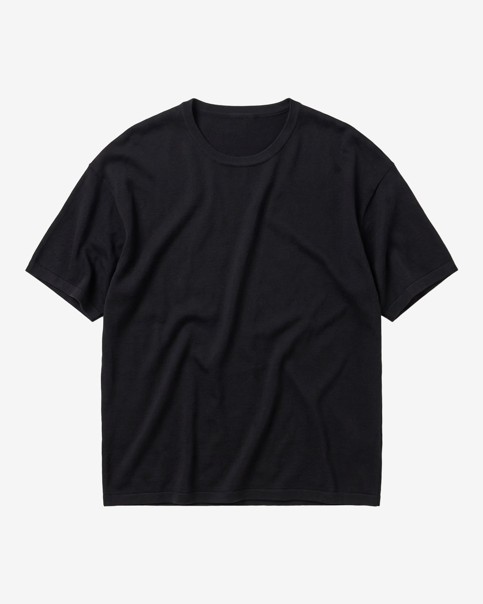 KnowledgeCotton Apparel - WMN Cashmere knit t-shirt Knits 1300 Black Jet