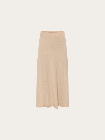 KnowledgeCotton Apparel - WMN Cashmere skirt Skirts 1228 Light feather gray