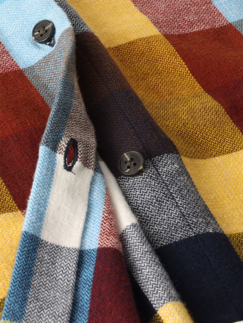 KnowledgeCotton Apparel - WMN Check multi color flannel shirt - GOTS/Vegan Shirts 7032 Multi check