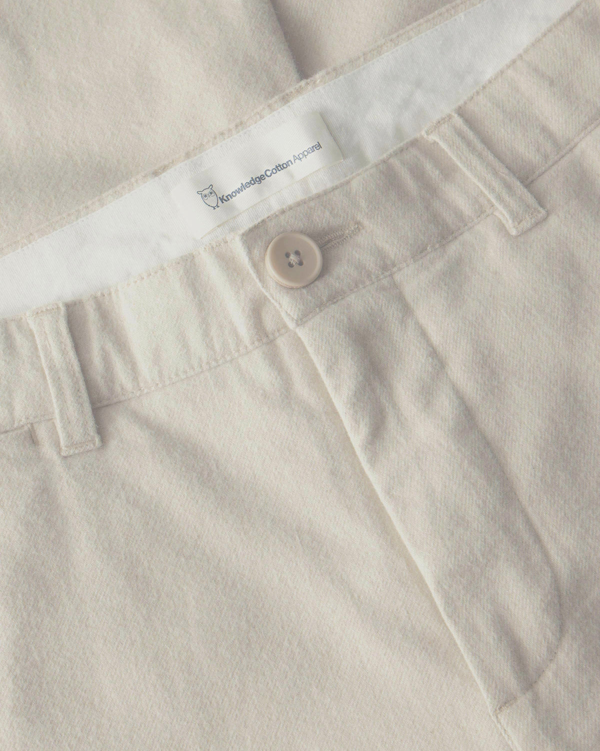 KnowledgeCotton Apparel - MEN Chuck regular flannel pants Pants 1228 Light feather gray