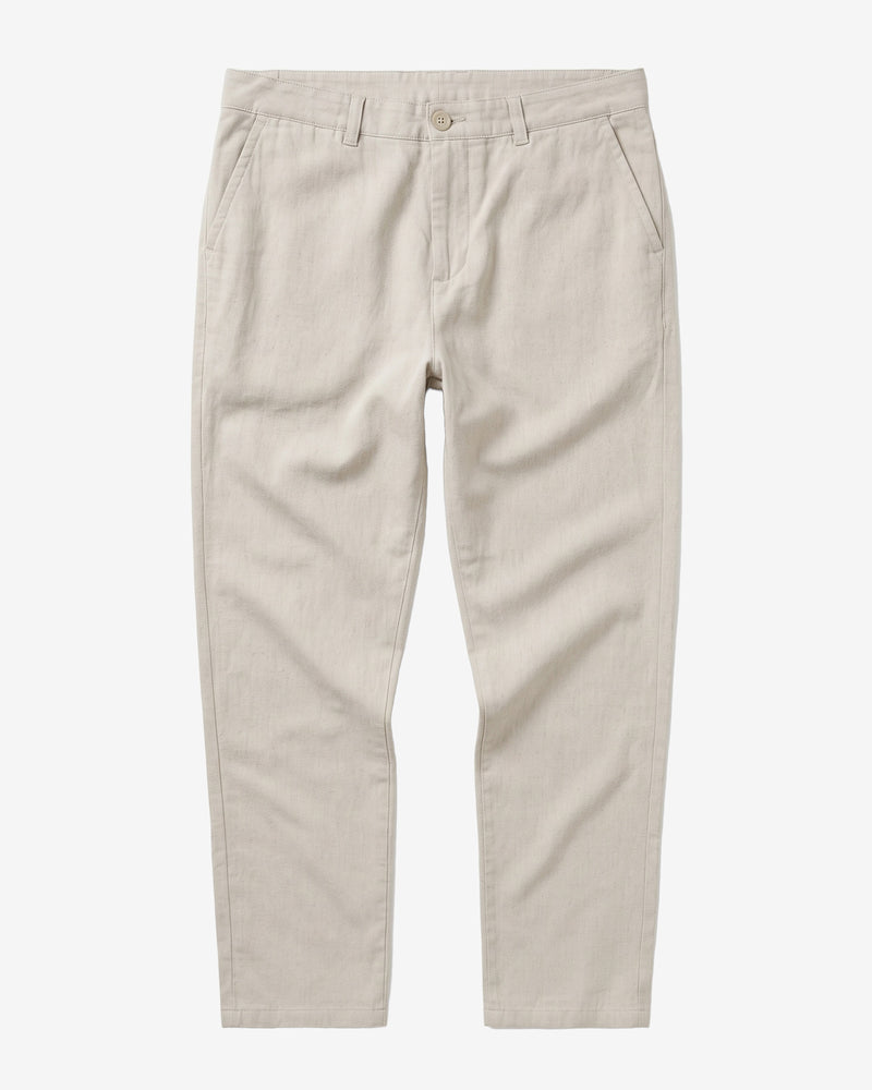 KnowledgeCotton Apparel - MEN Chuck regular flannel pants Pants 1228 Light feather gray